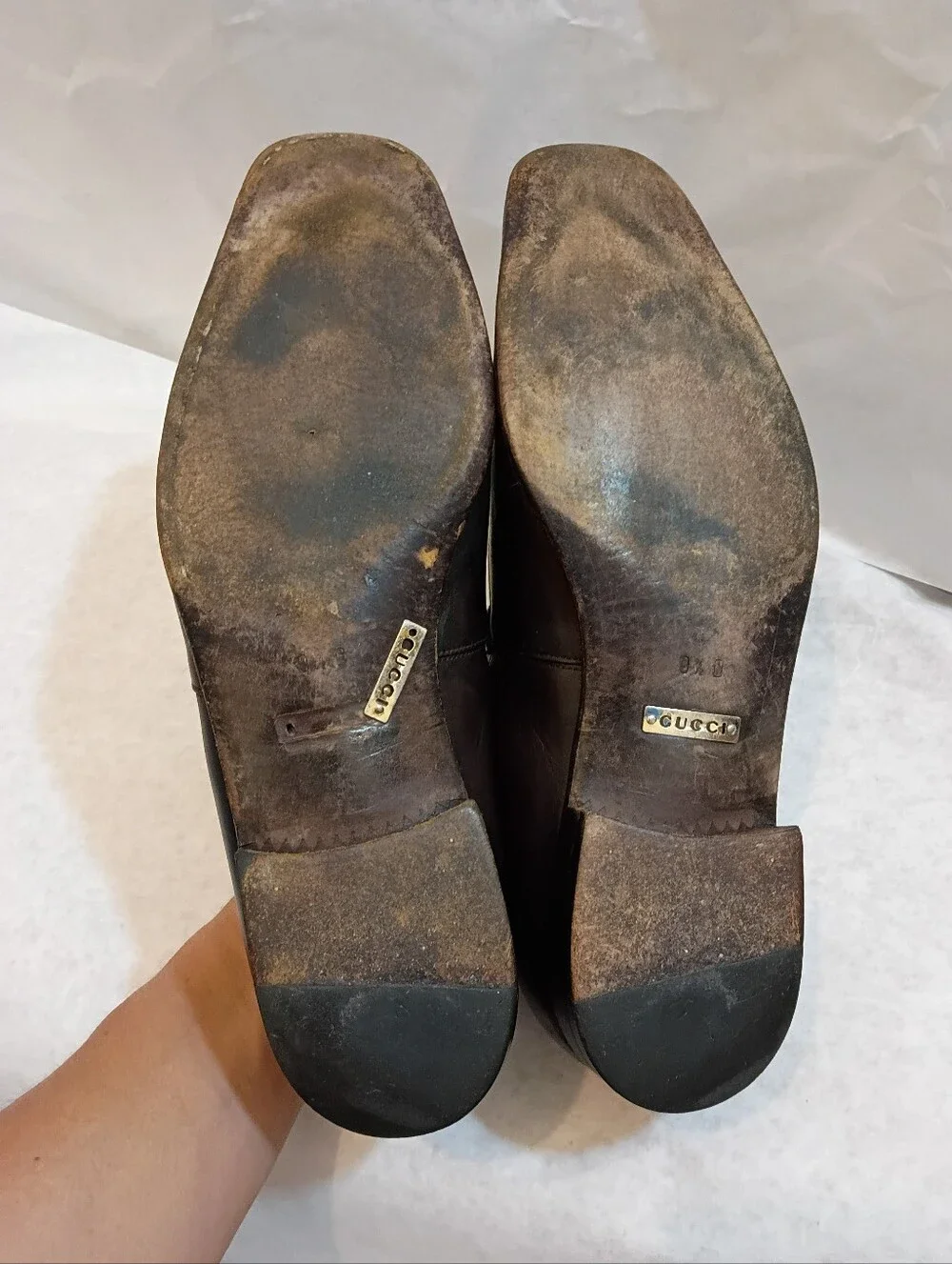 Brown Gucci loafers Croc Embossed UK 9.5 Us 10